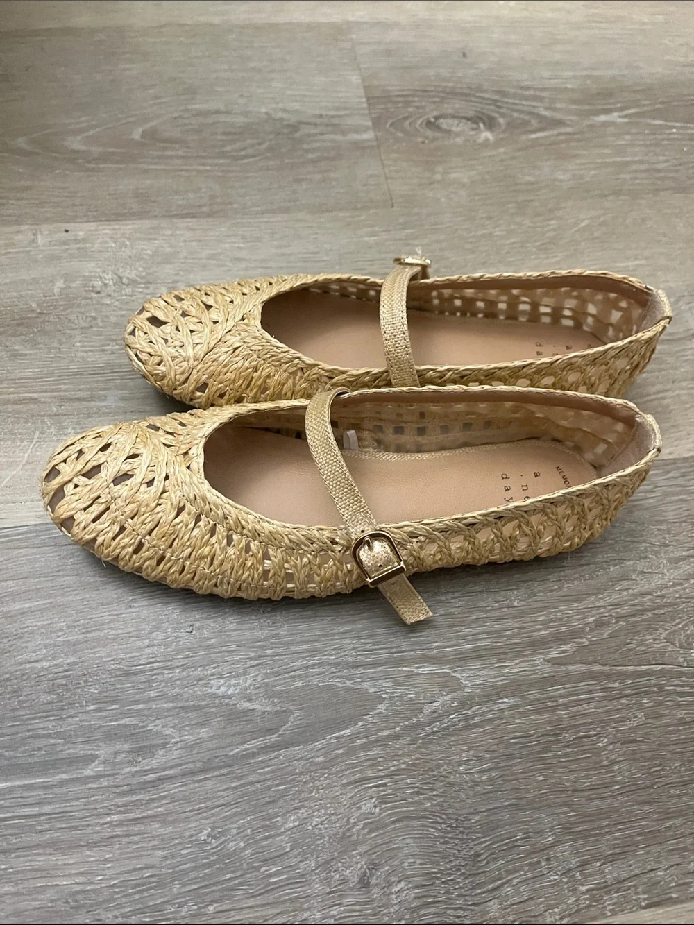 a new day Natural Woven Flats